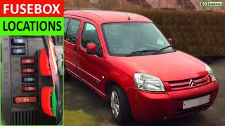 Citroen Berlingo Fuse Box Locations and how to check Fuses on Citroen Berlingo [upl. by Naejeillib]