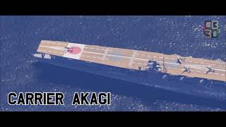 Battle of Midway  Attack on the Akagi Animation [upl. by Rue]