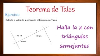 Triángulos semejantes y teorema de Tales [upl. by Norford395]