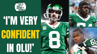 Reacting to Aaron Rodgers Comparing Olu Fashanu to NY Jets Legend [upl. by Mellisa]