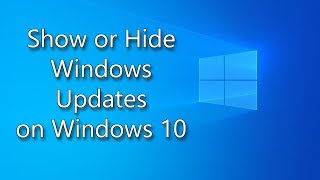 Show or Hide Windows Updates Windows 10 [upl. by Grey]