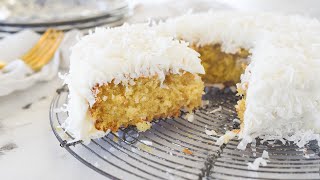 Coconut Cake for Two  Small Batch Cake  6 inch cake [upl. by Auvil]