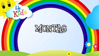 Wochentage lernen für Kinder  Tage von Montag bis Sonntag deutsch Lernvideo [upl. by Nodlehs]