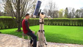 PierTech TriPier 2 portable height adjustable telescope pier Questar 7quot Mak telescope [upl. by Ho]