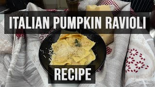 Homemade Italian Pumpkin Ravioli with Amaretto Cookies [upl. by Laubin]