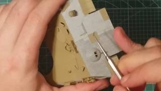 DIY Zimmerit tutorial on 135 scale Tamiya Panther [upl. by Asilehs]