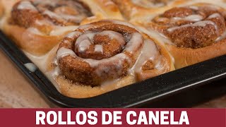 Roles De Canela glaseados y muy esponjosos  Cinnamon Rolls [upl. by Noseaj]