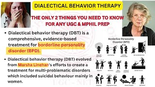 DIALECTICAL BEHAVIOUR THERAPY for Borderline Personality Disorder UGC NET  Mphil Clinical Psych [upl. by Thacher]