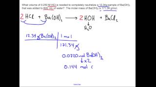 Neutralization Reaction Chemistry Sample Problem [upl. by Nadler186]