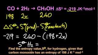 R141 Calculate the standard entropy change for a reaction HL IB Chemistry [upl. by Ervin]