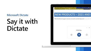 Say it with Microsoft Dictate [upl. by Agostino]