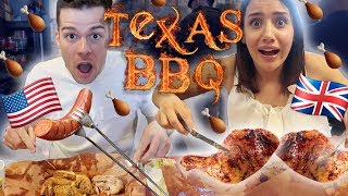 British FIRST TIME Trying Texas BBQ Food 🍗  Texas Series [upl. by Llemij347]