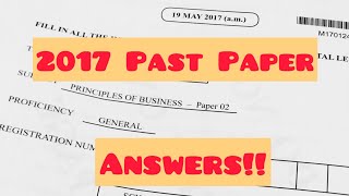 2017 POB Past Paper ANSWERS [upl. by Yuri]