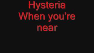 Def Leppard  Hysteria lyrics [upl. by Leonteen]