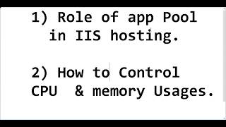 IIS Application Pool [upl. by Arabella351]