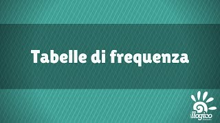 Tabelle di frequenza [upl. by Atsirtal]