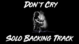 Guns N Roses  Dont Cry Guitar Solo Backing Track Eb [upl. by Nadeen]