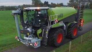 Claas Xerion 4000 Saddle Trac mit Kaweco Aufbaufass und Gülletechnik [upl. by Inness295]