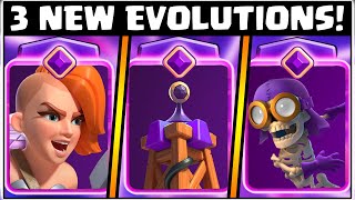 3 NEW EVOLUTIONS COMING TO CLASH ROYALE [upl. by Faucher880]