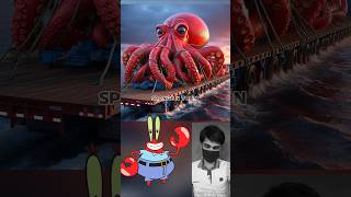 SpongeBob Team But Giant Octopus 🙀🐙💥 SpongeBob SquarePants shorts spongebob trending [upl. by Pomfret831]