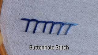 Buttonhole Stitch in Hand Embroidery Tutorial [upl. by Atilol]