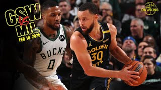 Golden State Warriors Full Team Highlights vs Bucks  Feb 10 2025  FreeDawkins [upl. by Carrissa592]