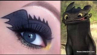 How to train your dragon Toothless Makeup Tutorial [upl. by Uuge305]