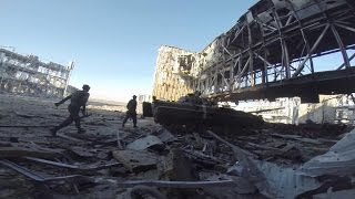 Battle of Donetsk Airport  Intense Combat Footage and Heavy Clashes Fighting  War in Ukraine [upl. by Bhayani78]