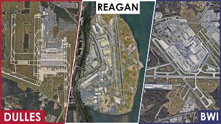 Dulles VS National VS BWI Baltimore and Washington DCs Airports Compared [upl. by Widera]