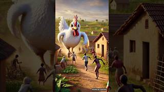 A big chicken enters the village beautiful story shorts ai hen trending [upl. by Kendrick]