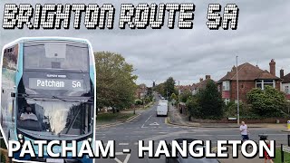 Brighton Bus Route 5A Patcham  Hangleton [upl. by Ydok695]