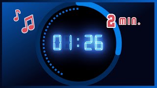 ⏱️Cuenta atrás de 2 minutos con Música Épica DIGITAL ⌚Cuenta regresiva efecto NEÓN Temporizador [upl. by Kenelm945]