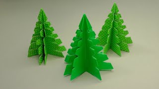 Origami Christmas Tree  easy last minute decoration [upl. by Quenby]