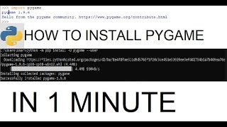 How to install pygame Windows [upl. by Croner]