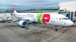 TAP A321NEO Departure from Lisbon Airport [upl. by Ahsak476]