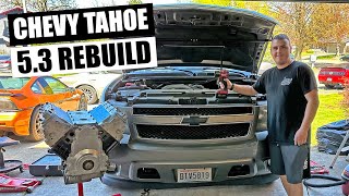 Chevy Tahoe Rebuild Starts Now 53 LS Swap with DOD Delete and BTR Truck Torque Cam [upl. by Akimert]