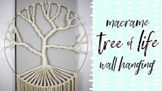 DIY Macrame Tree of Life Wall Hanging  Step by Step TutorialHow to make Macrame Tree of Life [upl. by Ilrac]