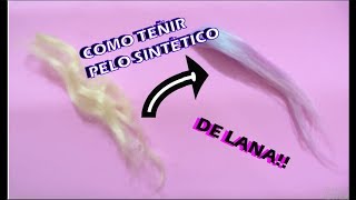 TUTORIAL PELUCA Parte 2COMO TEÑIR PELO SINTÉTICO [upl. by Ellwood]