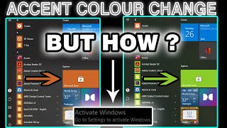 HOW TO CHANGE ACCENT COLOUR IN WINDOWS 10 WITHOUT ACTIVATION [upl. by Mandeville]