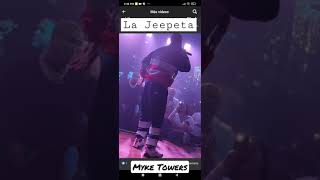 Myke Towers  La Jeepeta en vivo [upl. by Enilatan]