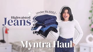 I ordered High Waist Jeans from Myntra  Highwaist Jeans  Straight Fit Jeans Wide leg jeans [upl. by Delaryd]