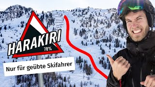 Die Steilste Piste im Zillertal Harakiri 78 Gefälle im Skigebiet Mayrhofen [upl. by Patsy]