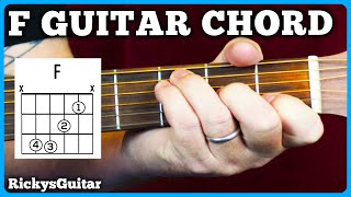 F GUITAR CHORD The EASY Way [upl. by Carlotta292]