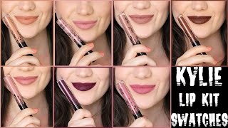 Kylie Lip Kit Swatches  Kylie Cosmetics [upl. by Macleod367]