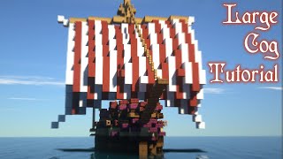 Minecraft Tutorial How to Make a BoatShip Large Cog [upl. by Kohl57]