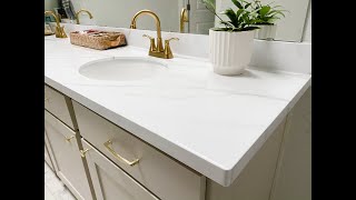 DIY Faux Marble Countertop  Vein Tutorial [upl. by Nadeen]