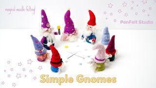 Simple Felted Gnomes  Easy Crafting Bliss [upl. by Hammel]