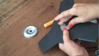 How to attach a blade to you Brush cutter attachment [upl. by Deerc]