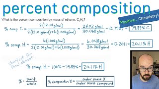 Percent Composition  How to Calculate  Positive Chemistry [upl. by Nitnelav]