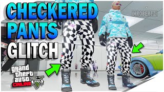 GTA 5 Checkerboard Pants EASY Outfit Glitch Unlock Secret Checkerboard Pants Clothing in GTA Online [upl. by Kally]